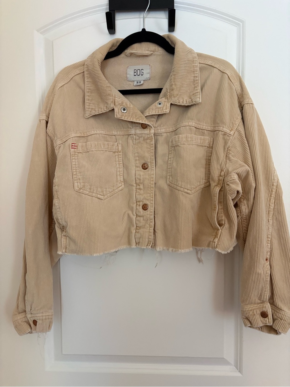 BDG Beige Cropped Corduroy Jacket